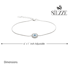 Silver Elegant Evil Eye Sterling Bracelet For Her
