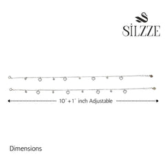 Silver Heart Charm Anklet