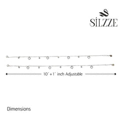 Silver Heart Charm Anklet