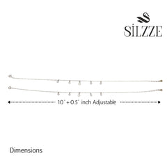 Silver pearl diamond charms Anklets for her