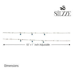 Silver Sleek and delicate Evil eye Anklet For her