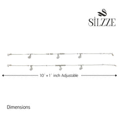 Silver Graceful Swan Anklet for her