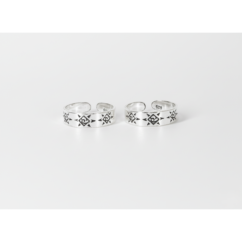 Silver Beach and sun  Aesthetic Toe ring