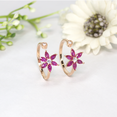 Rose Gold Blooming Flower Toe Ring