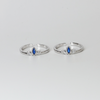 Silver Blue crown Toe ring