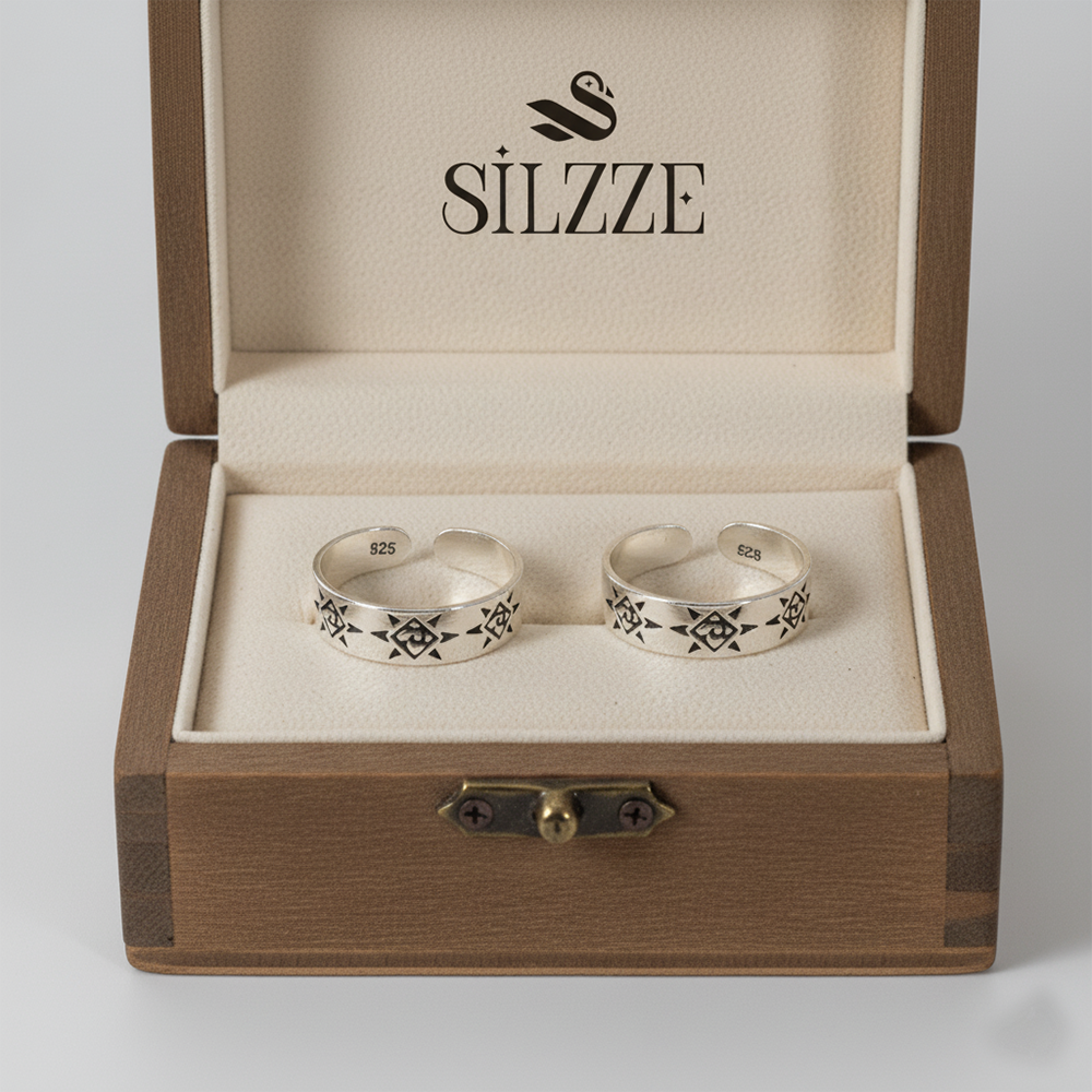 Silver Beach and sun  Aesthetic Toe ring