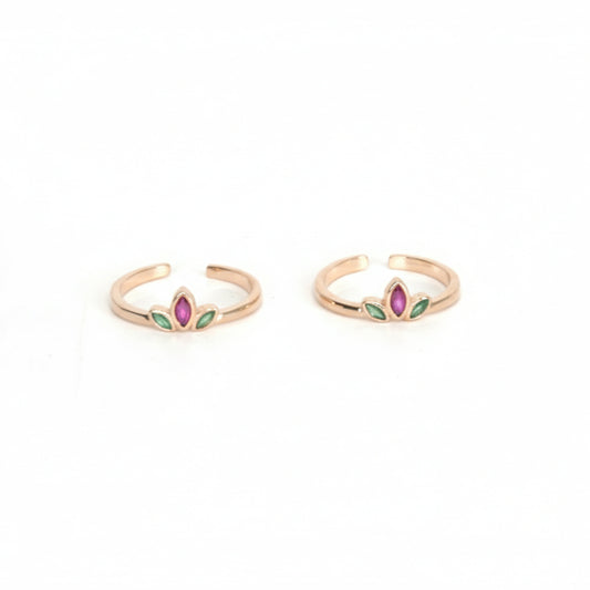 Rose Gold Crown Toe Ring