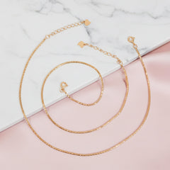 Rose gold Sparkling Snake chain Anklets for her