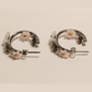 Silver premium floral bali earrings for her