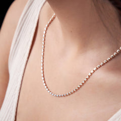 Rose Gold Dainty Tennis Chain For Her