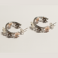 Silver premium floral bali earrings for her