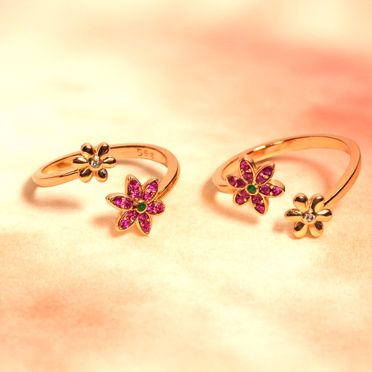 Rose Gold Daisy Toe Ring