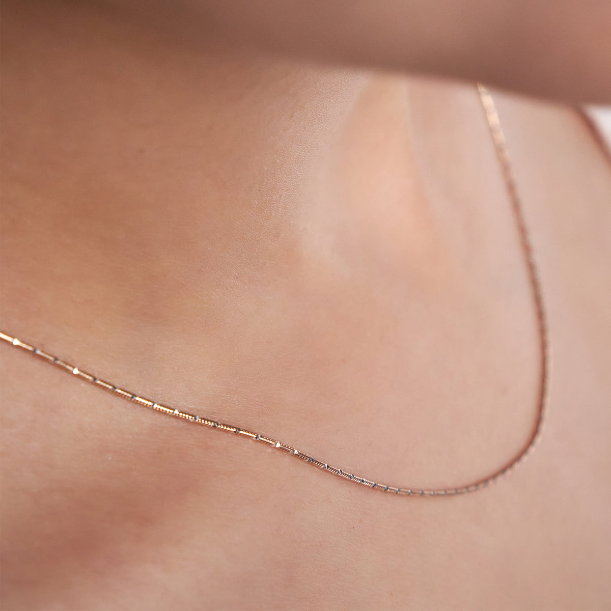 Silver Premium rose gold Delicate Two tone Snake chain for her