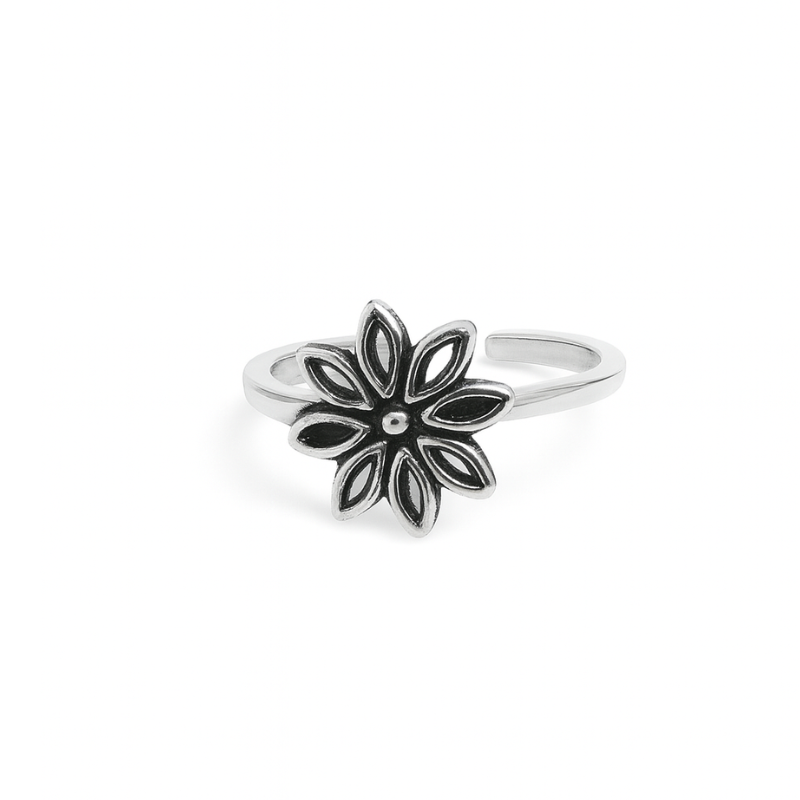 Silver Lotus Beautiful Toe Ring
