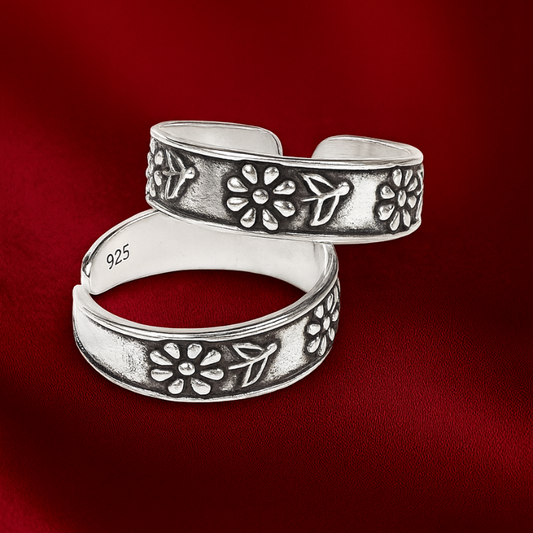 Silver Luxe Sunflower Toe Ring