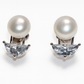 Silver Luminous Pearl Earrings