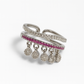 Silver Trendy Charms Adjustable Ring