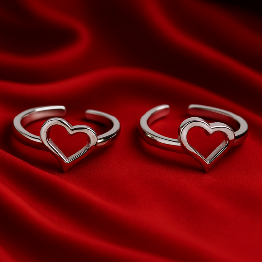 Silver Heart passionate Toe Ring