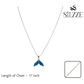 Silver Mermaid Tail Pendant Necklace