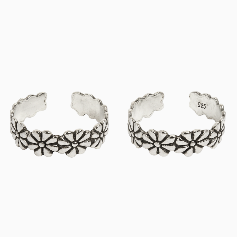 Silver Oxidised Dream Toe Ring