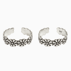 Silver Oxidised Dream Toe Ring
