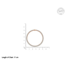 Princess Cut Rose Gold Tennis Bracelet
