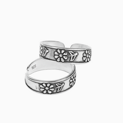 Silver Luxe Sunflower Toe Ring