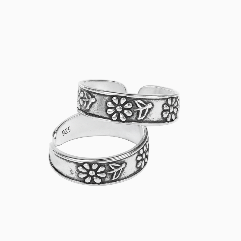 Silver Luxe Sunflower Toe Ring