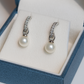 Silver Classy Earrings with Pearl Drop