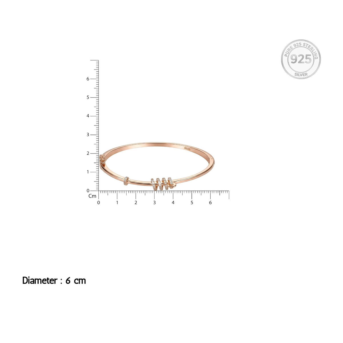 Rose gold Spring locked minimalist bracelet For her