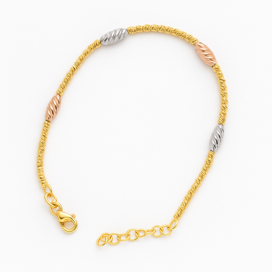 Gold Elegant Bracelet with Fusion of Colours