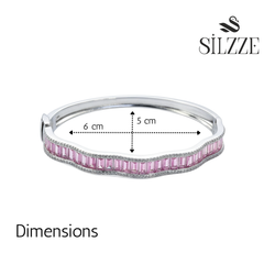 Pink Halo Wavy Solid Bracelet For Her