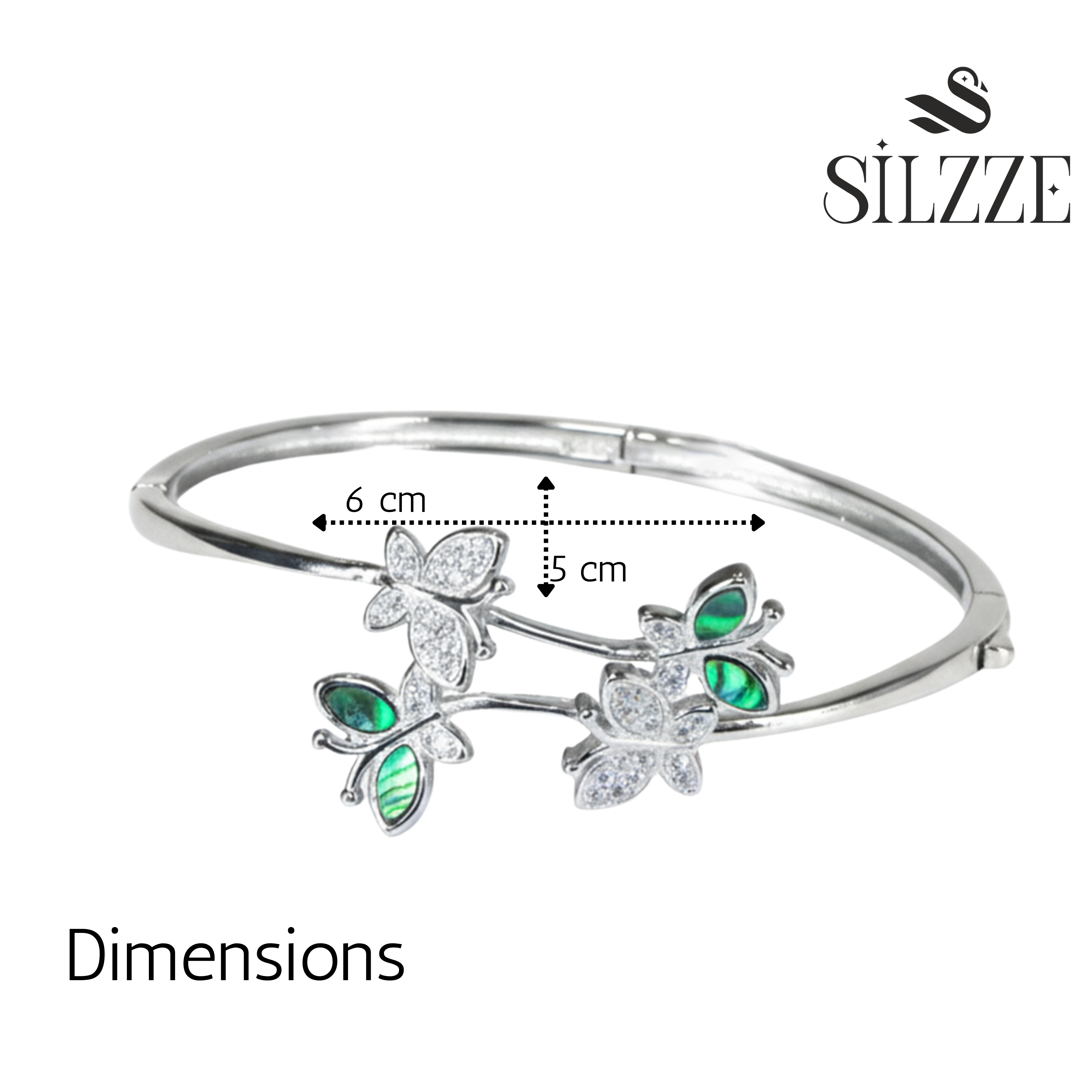 Silver Delicate Butterfly Bracelet For Her