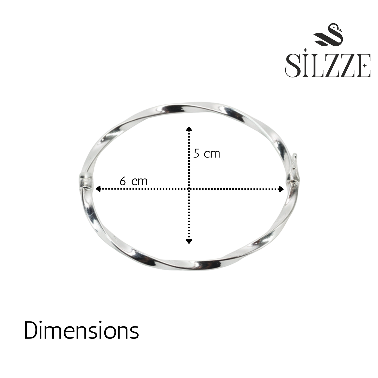 Silver Rope Twist Bracelet For Her