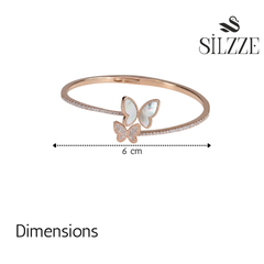 Rose Gold Open Cuff Butterfly Bracelet