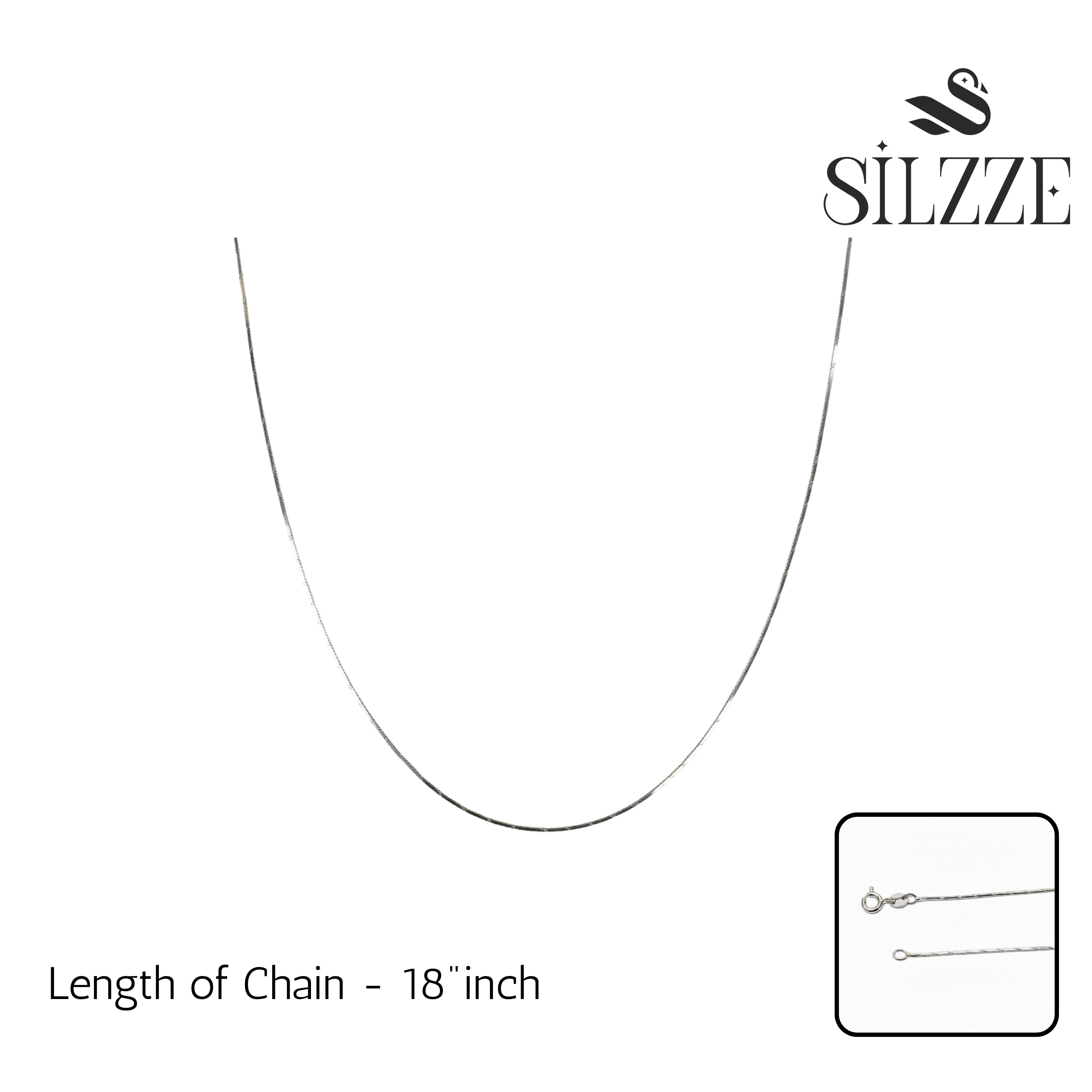 Silver Diamond Cut Cobra Chain For Her