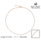 Rose Gold Dainty Tennis Chain For Her
