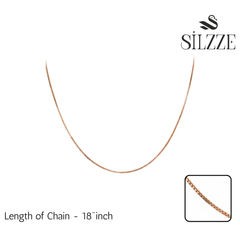 Silver Premium Rose Gold Box chain For her