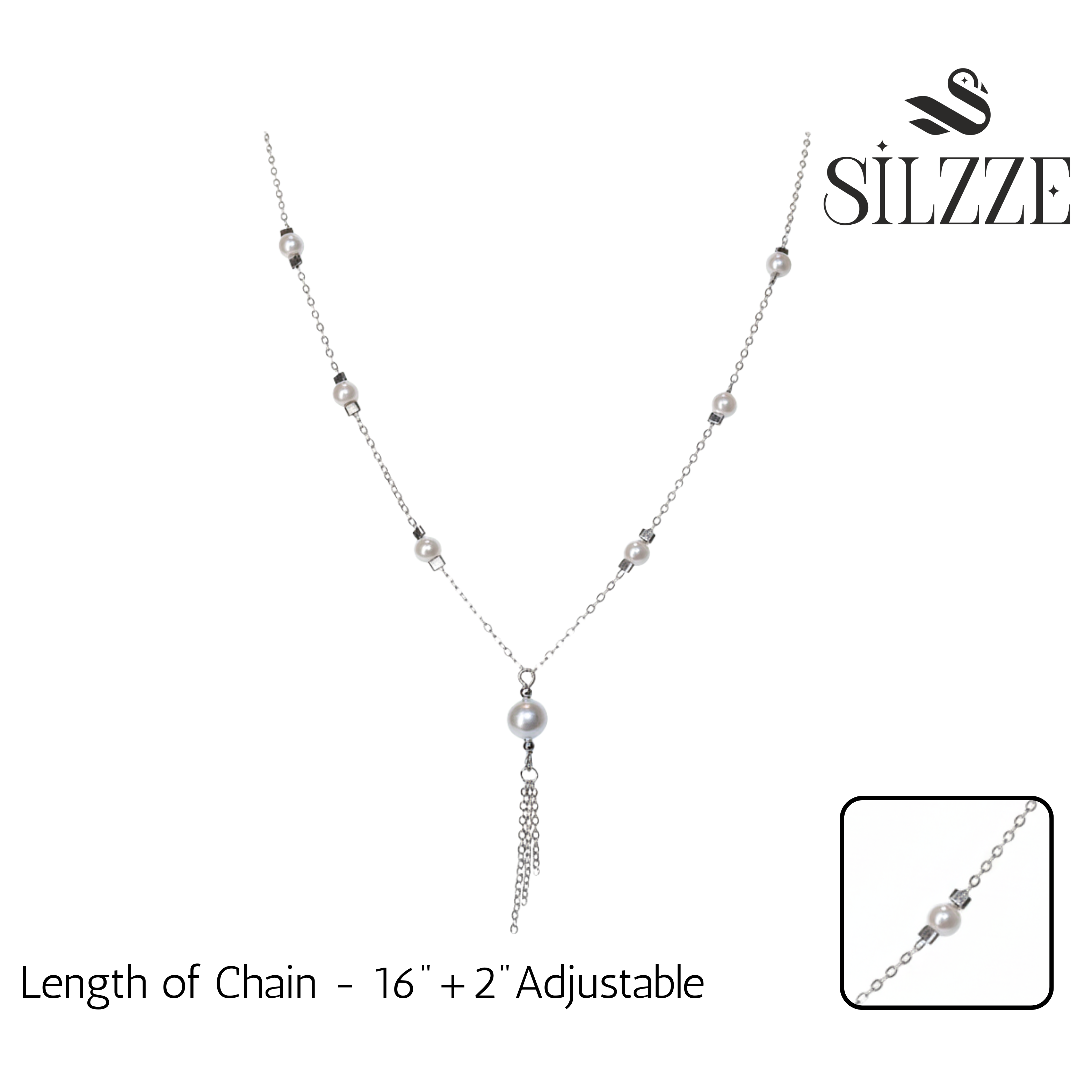 Silver Tassel Y Anchor Chain For Her
