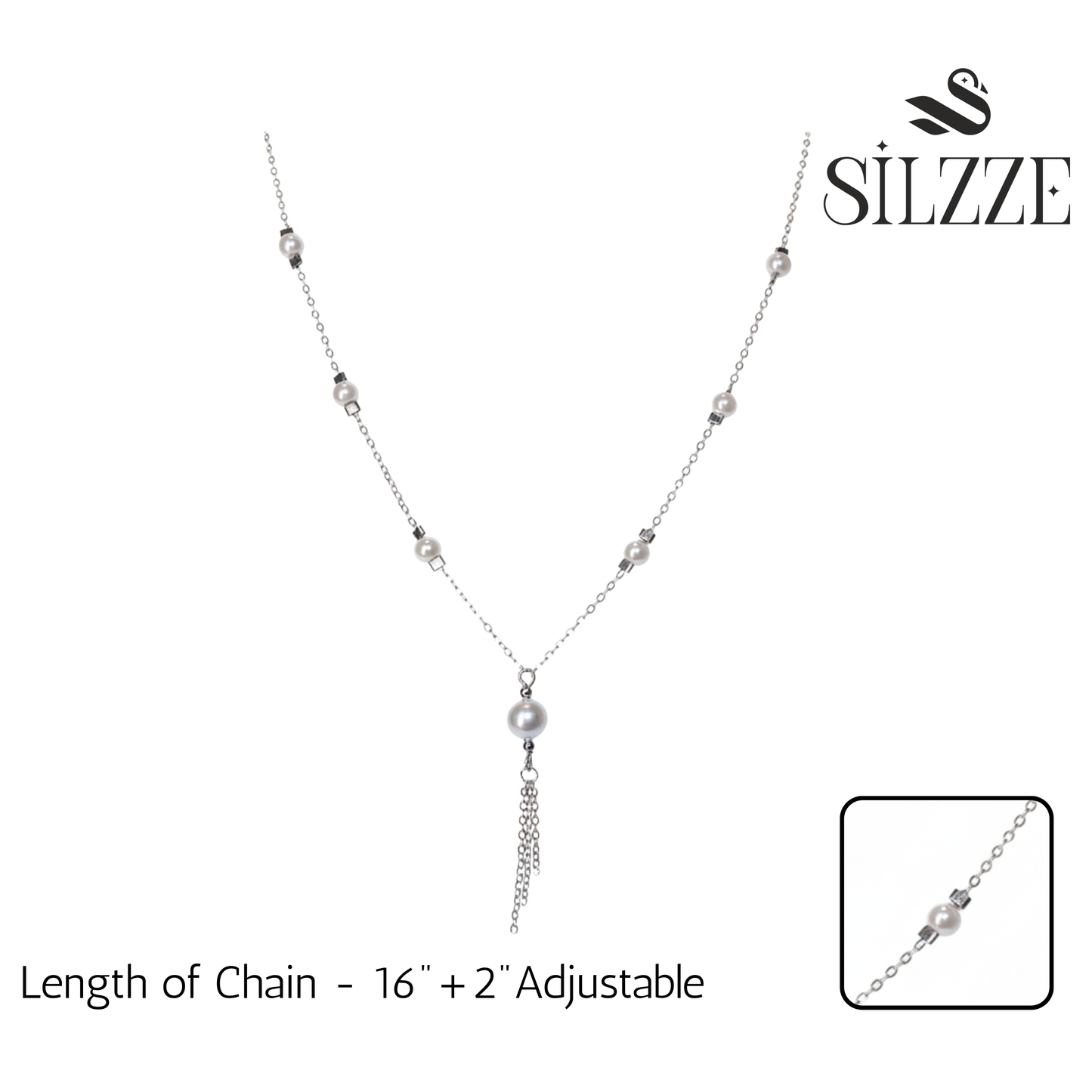 Silver Tassel Y Anchor Chain For Her