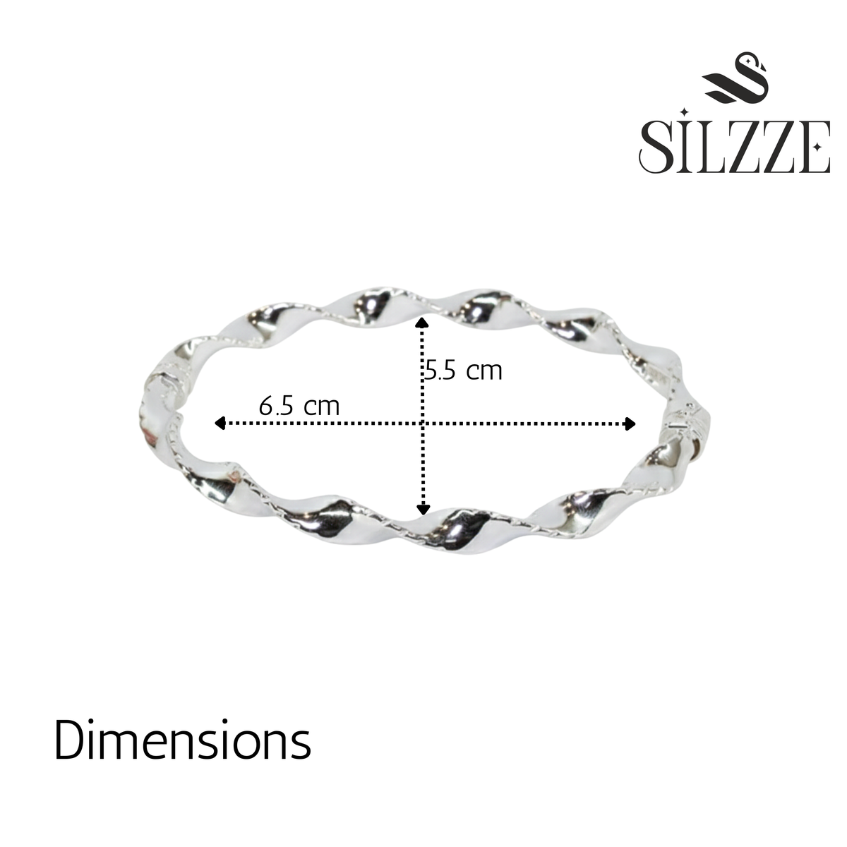 Silver Serpentine Twist Bracelet