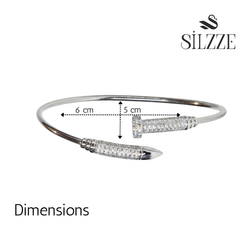 Silver Nail Cuff Hand Bracelet for Her