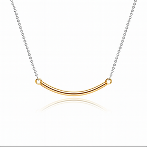 Silver Golden Arc Chain pendant