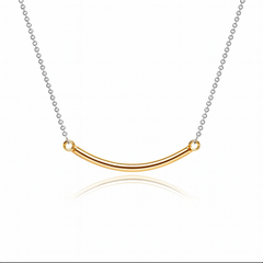 Silver Golden Arc Chain pendant