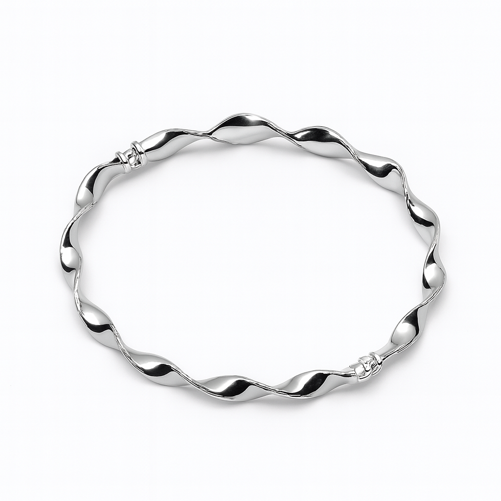 Silver Serpentine Twist Bracelet