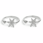 Silver white zircon studded Toe Ring