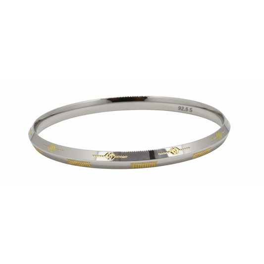 Silver Royal heritage Men's Bracelet in gold polish