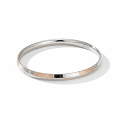 Silver Two Tone Kada Bracelet For Him