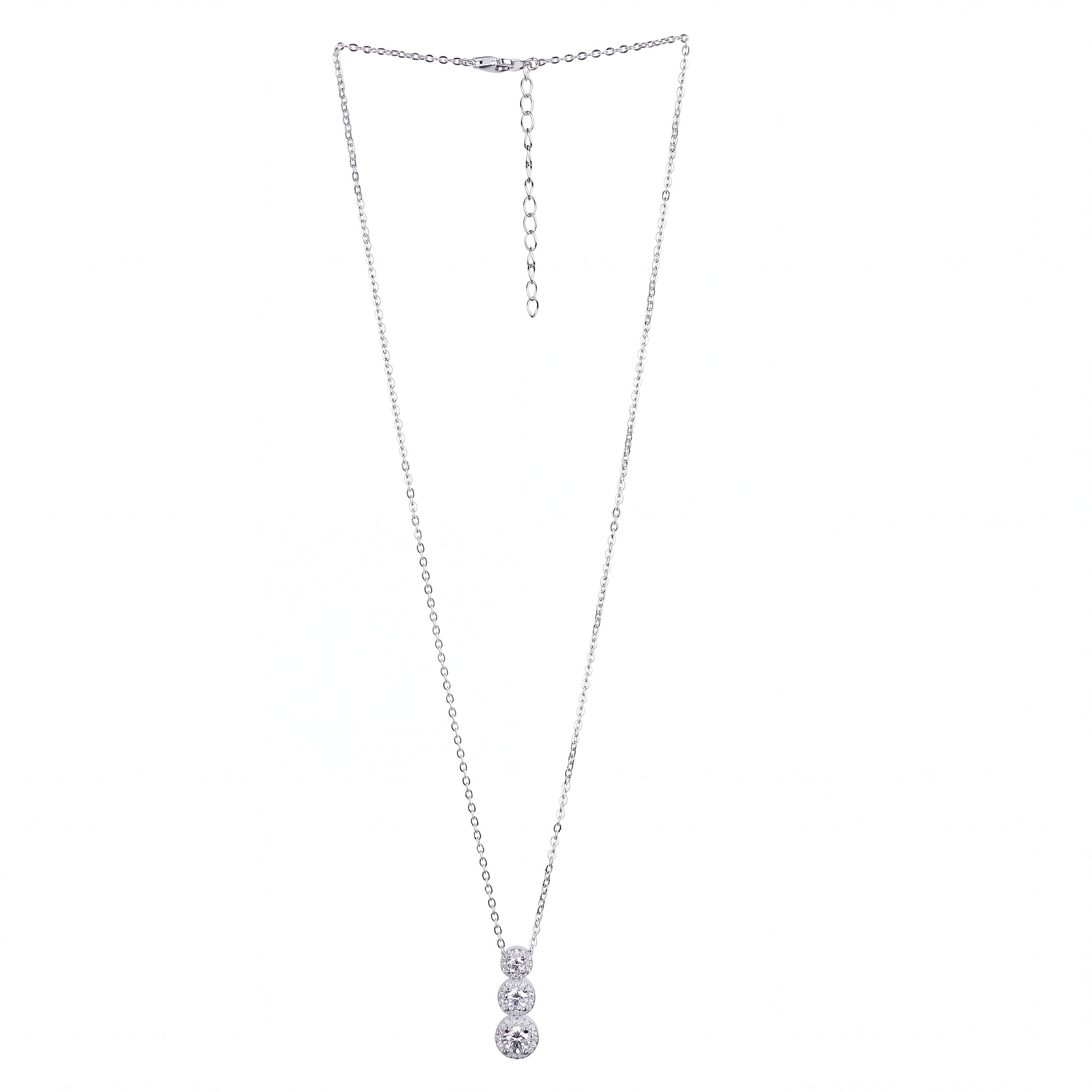 Silver Trinity Halo Pendant