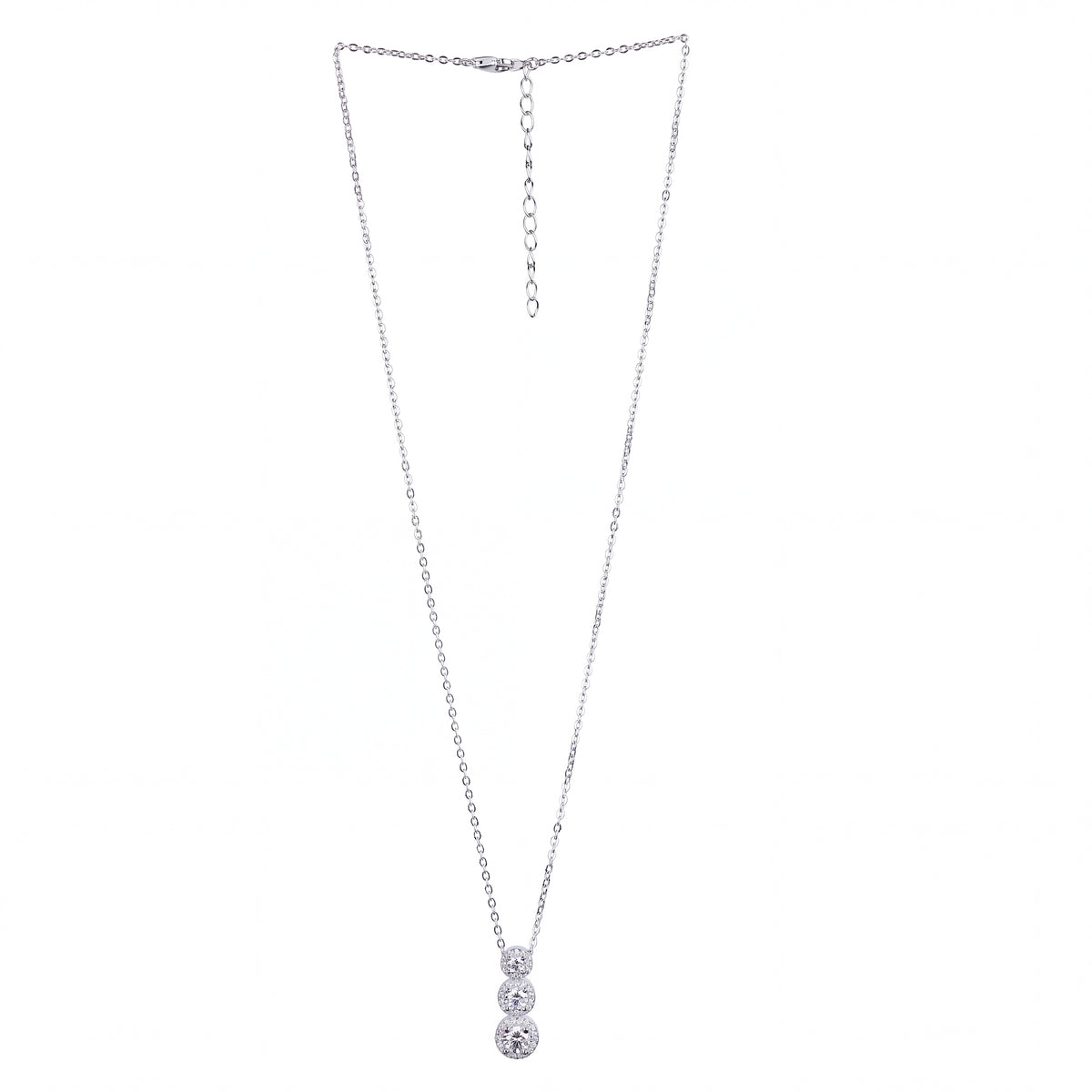 Silver Trinity Halo Pendant